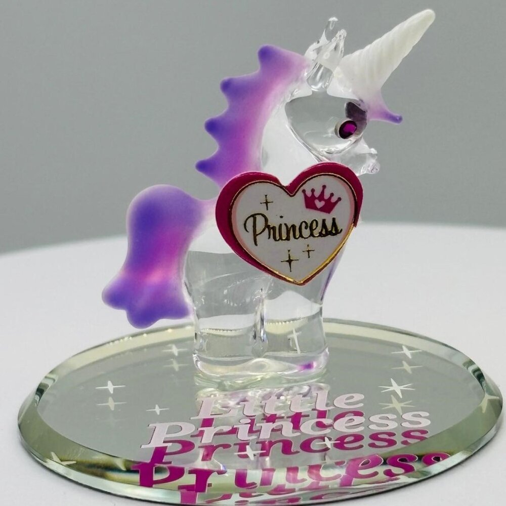 Glass Little Princess Unicorn Figurine Gift Decor